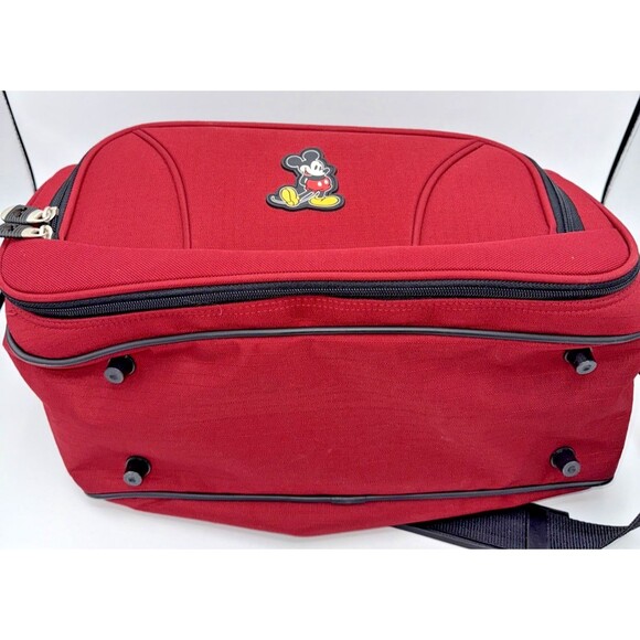 Disney Mickey Mouse Red Crossbody Messenger Weekender Laptop Bag 15”x9.5” - Picture 11 of 14